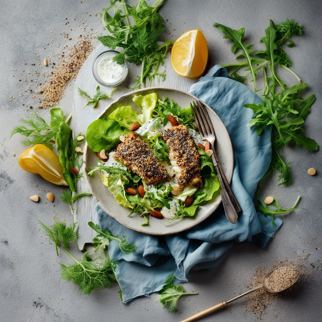 Knuspriger Rotbarsch in Hanfkruste